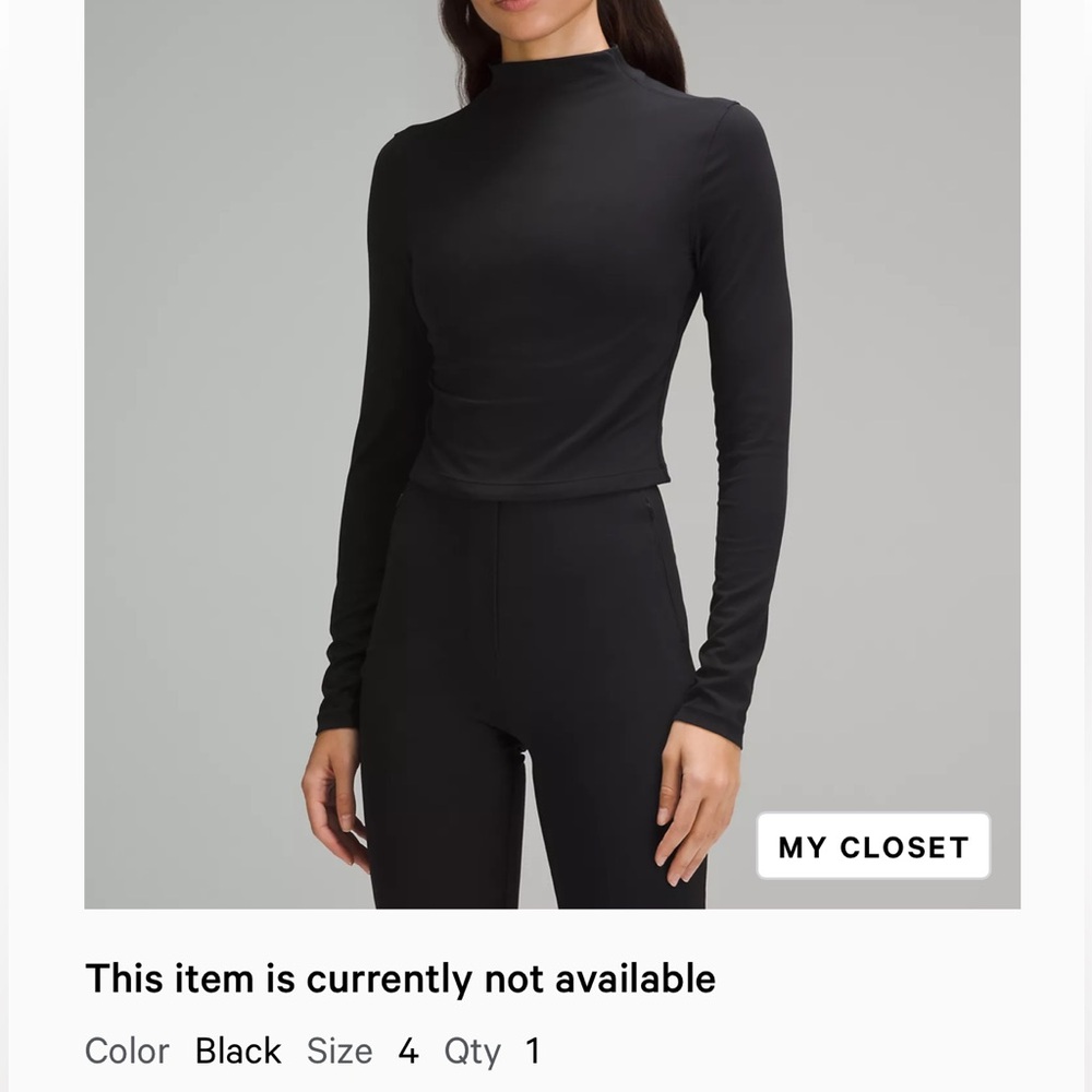 Lululemon cropped mock neck